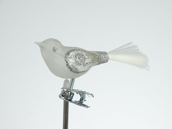Glasvogel Eislack / Klarglas Silberglimmer