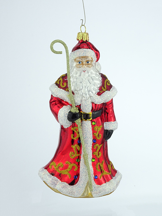 Weihnachtsmann mit Stab 16 cm