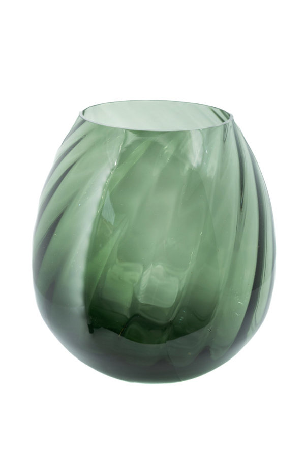 Vase Twisted optisch Rauchgrün