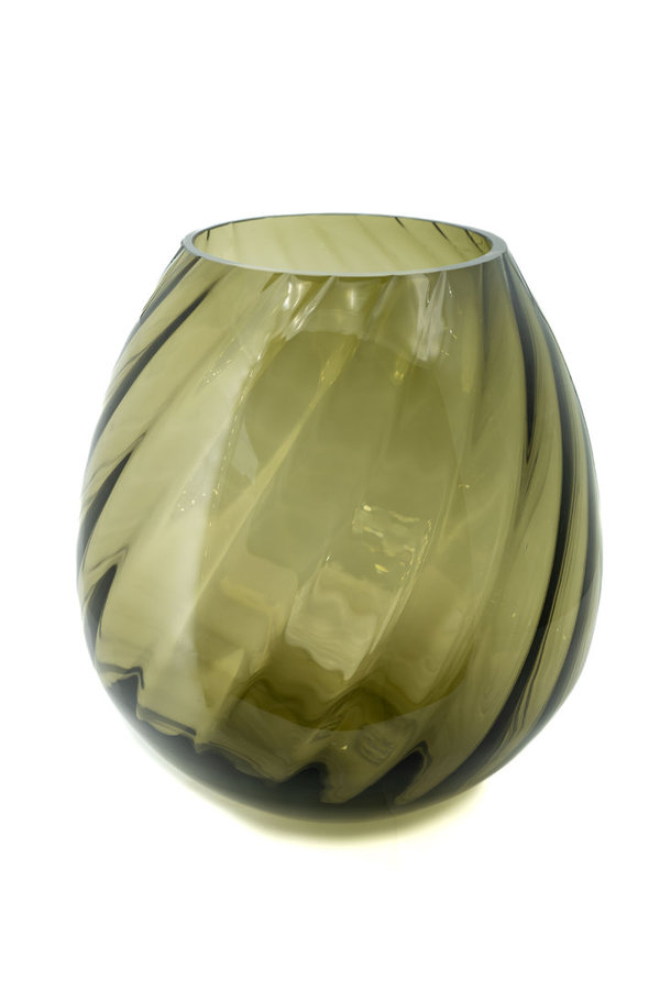 Vase Twisted optisch Tannengrün